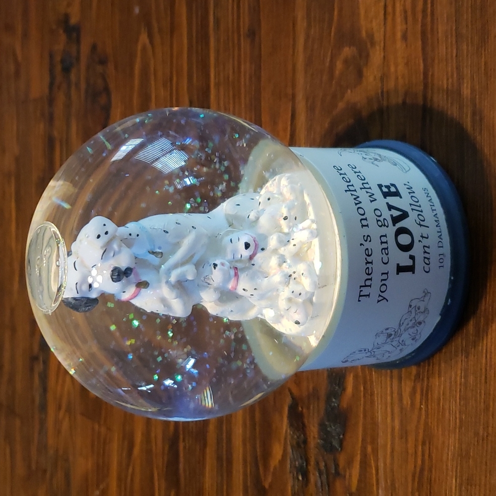Dalmatian Family Snow Globe - White Home Accent